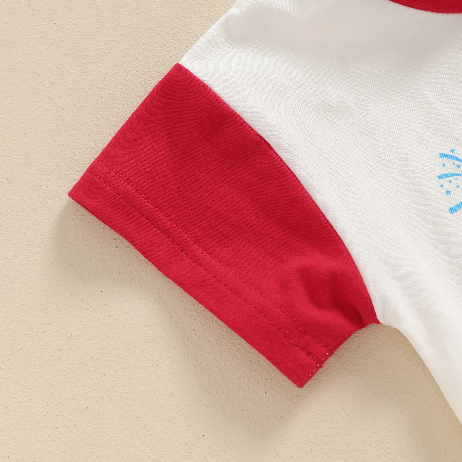 Citgeett 여름 독립 기념일 반팔 점프수트, 레터 프린트 바디 수트, 대비 색상,  소년 소녀 옷