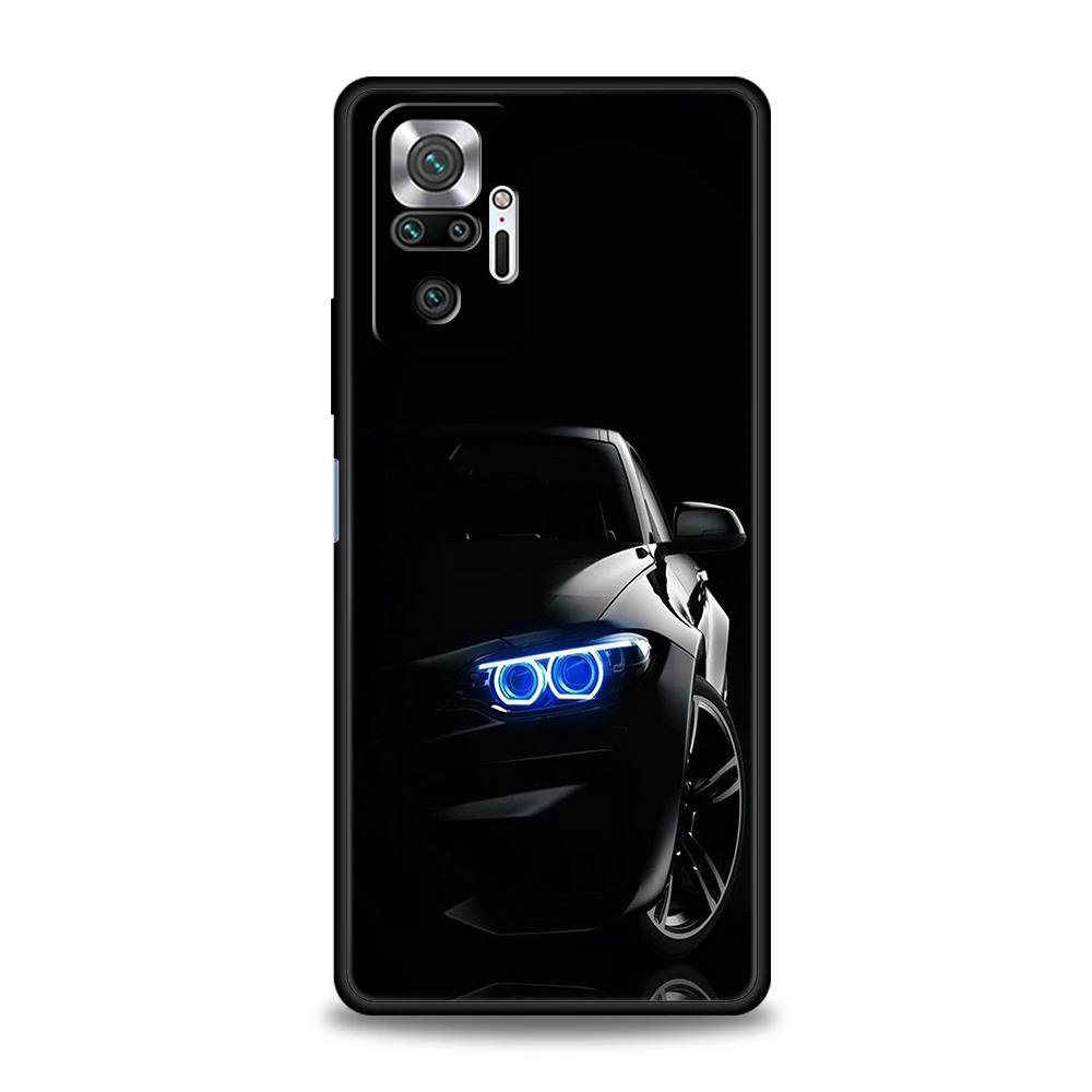 Sleek Black Sports Car Phone Case - Soft Shell Cover