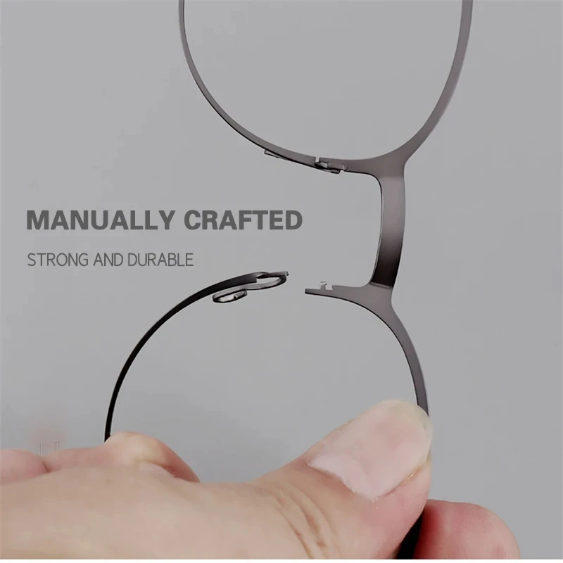 Denmark Ultralight Retro Round Glasses Frame Men Women 9704 Fashion Screwless Eyeglasses Titanium Acetate Oculos Classic Design