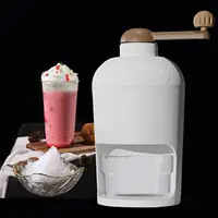 Mini Hand Crank Ice Crusher Snow Cone Machine with Ice Cube Tray Portable Ice Snow  for Kitchen, Bars, Restaurants 2