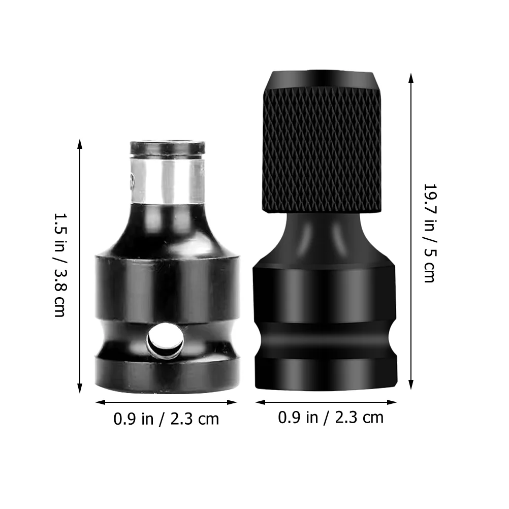 Drill Socket Adapter Set 4Pcs Drill 1/2 Inch To 1/4 Socket Impact Vanadium Steel Holder Wrench Adapter