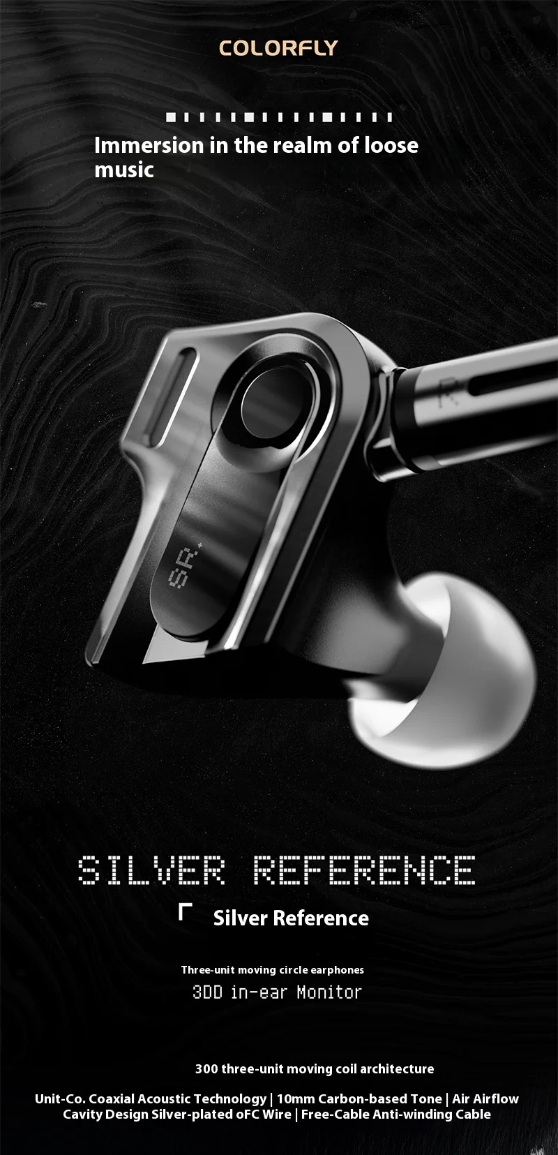 Colorfly SR3 Silver Reference In-ear Earphones HIFI Wired