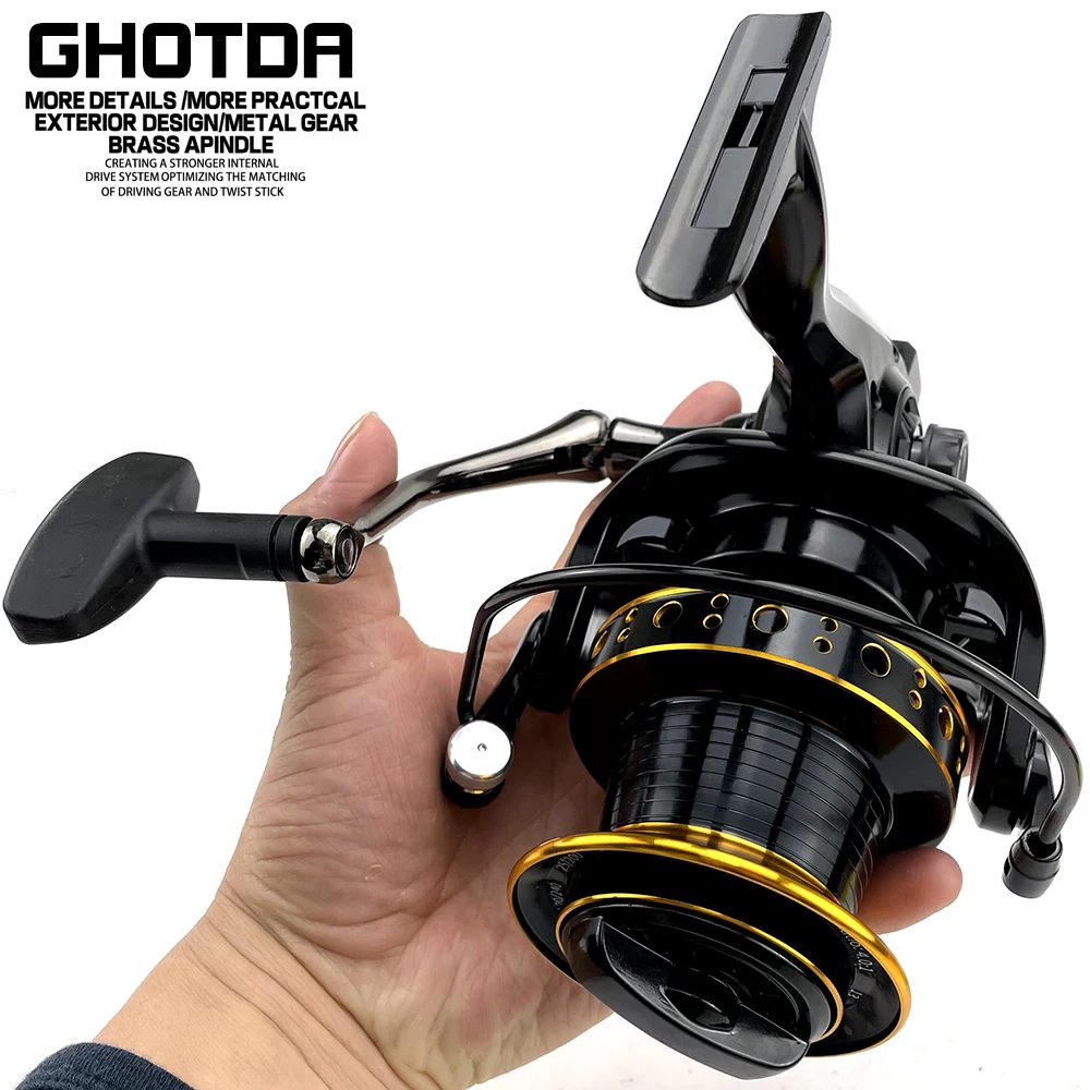 

GHOTDA 9000-12000 Series Spinning Fishing Reel Gear Ratio 4.0:1 Full Metal Line Spool Fishing Wheel Tackle Pesca