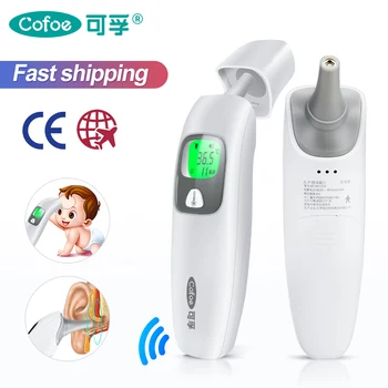 Cofoe Digital Forehead Thermometer Forehead Ear Non-Contact Medical Termometro Baby/Adult Temperature Measure  FASTSHIPPING