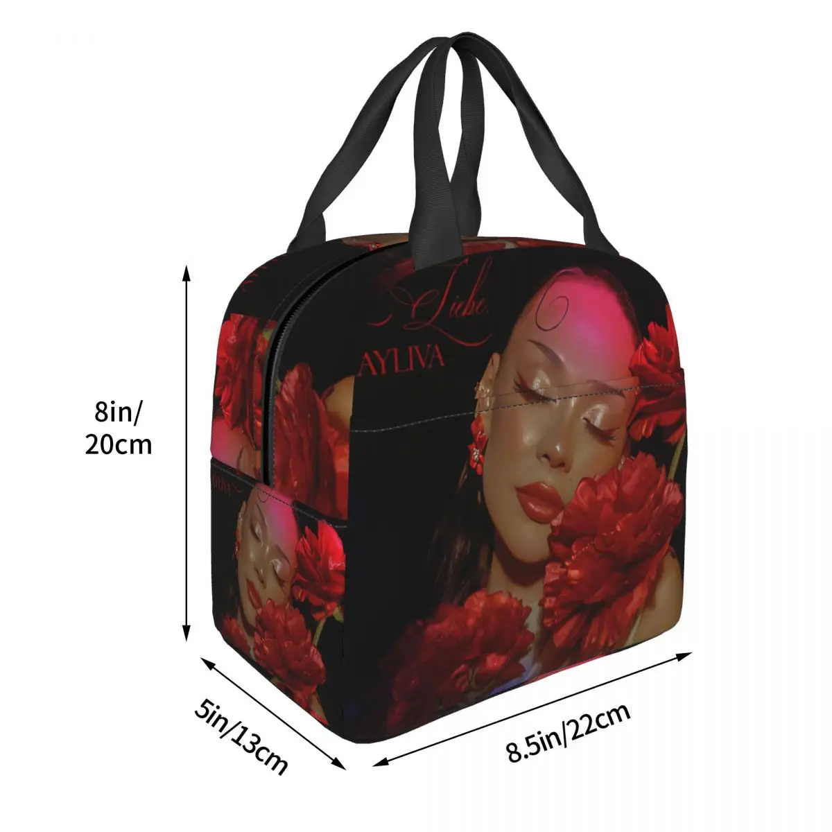 Ayliva In Liebe Insulated Lunch Bag for Women Resuable Music Singer Cooler Thermal Lunch Tote Kids School Children