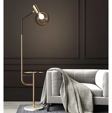 

Modern Fashion Wireless Charging Design Led Floor Lamp Bedroom Bedside Living Room Glass Standing Light Home Decoration