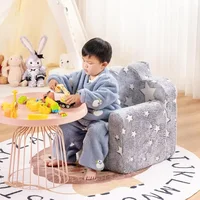 Cute and Lazy Sofa Mini Casual Seat Cartoon Children's Sofa Reading Glow in The Dark Simple Sofa Baby Sofa Toddler Kids Couch 1