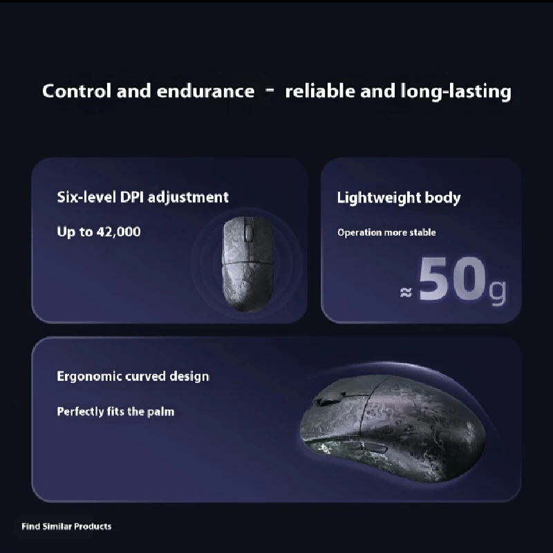 新型IPI Qi Proゲーミングマウス カーボンファイバー 3モード 2.4G