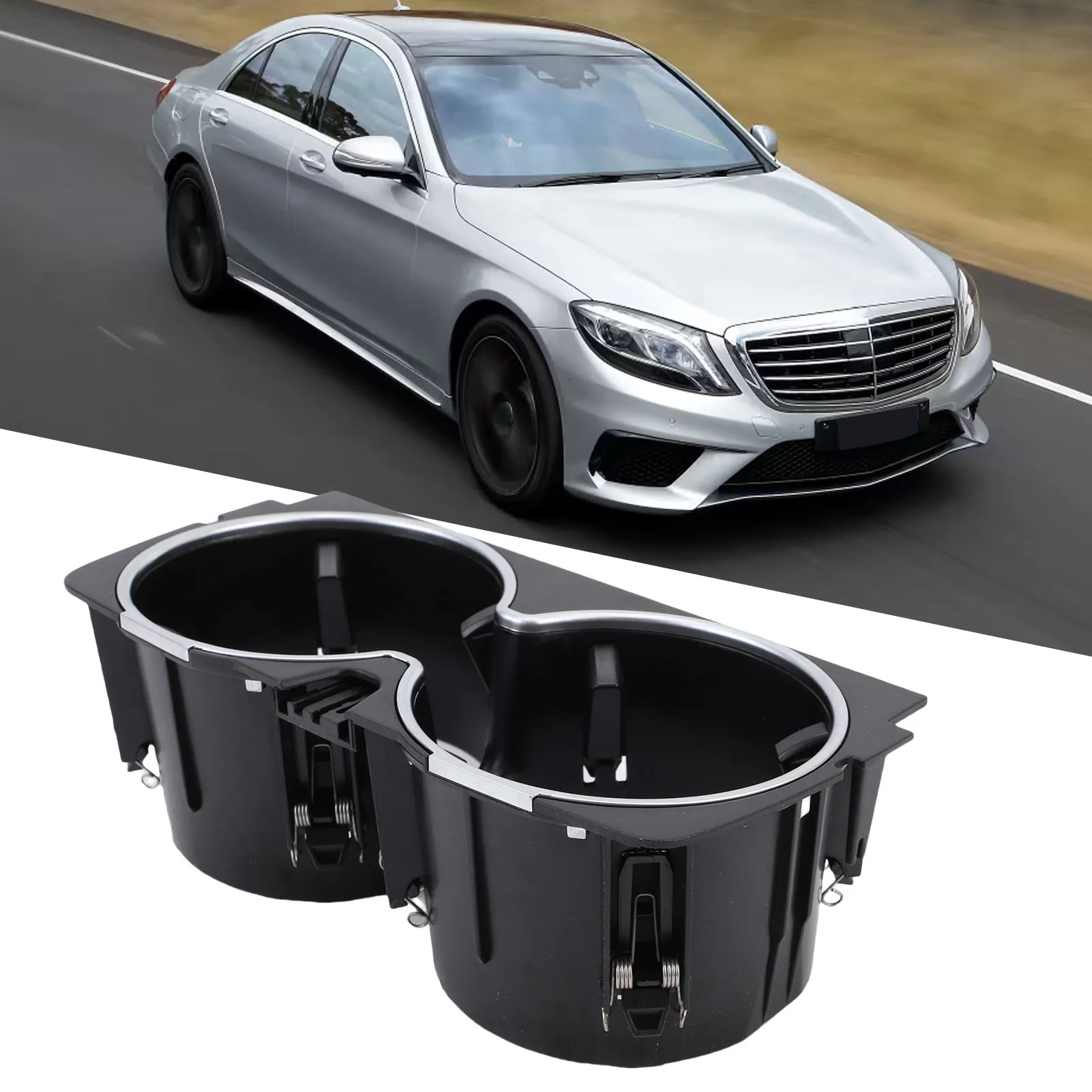 Centre Console Drinks Cup Holder A2226830075 Non Slip Replacement for  W222 S-Class 2014-2017 Auto Cup Drink Holder