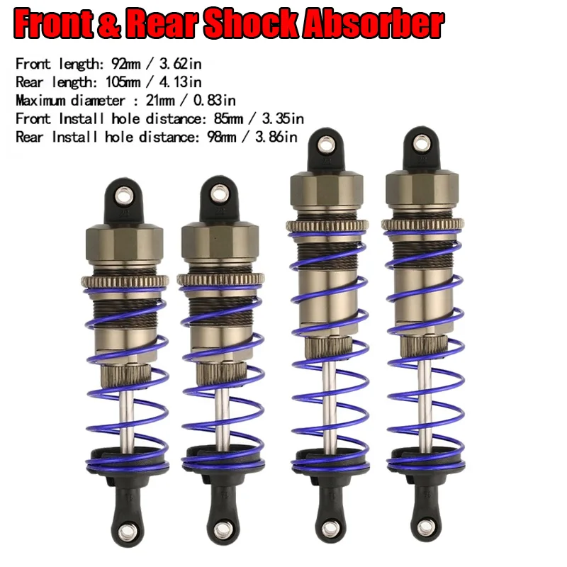 

92mm 105mm Shock Absorber Damper Suspension for ZD Racing HSP Redcat Hongnor LRP HPI Hobao 1/10 1/8 RC Buggy Truck
