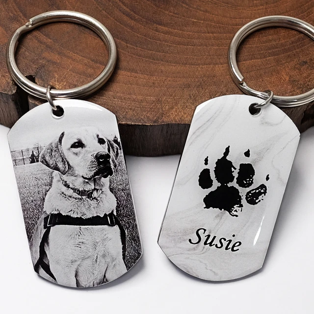 CUSTOM Dog Keychain, Pet Memorial Keychain, Dog Lover Gift, Dog Gift,  Custom Pet Keychain, Personalized Dog Gift 