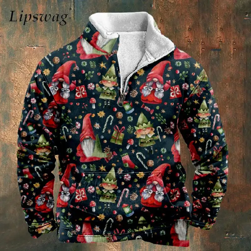 

Mens Halloween Sweatshirt Casual Oversize Hoodie Long Sleeve Zipper Lapel Pullover Tops Men Clothes Autumn Fashion Loose Hoodies