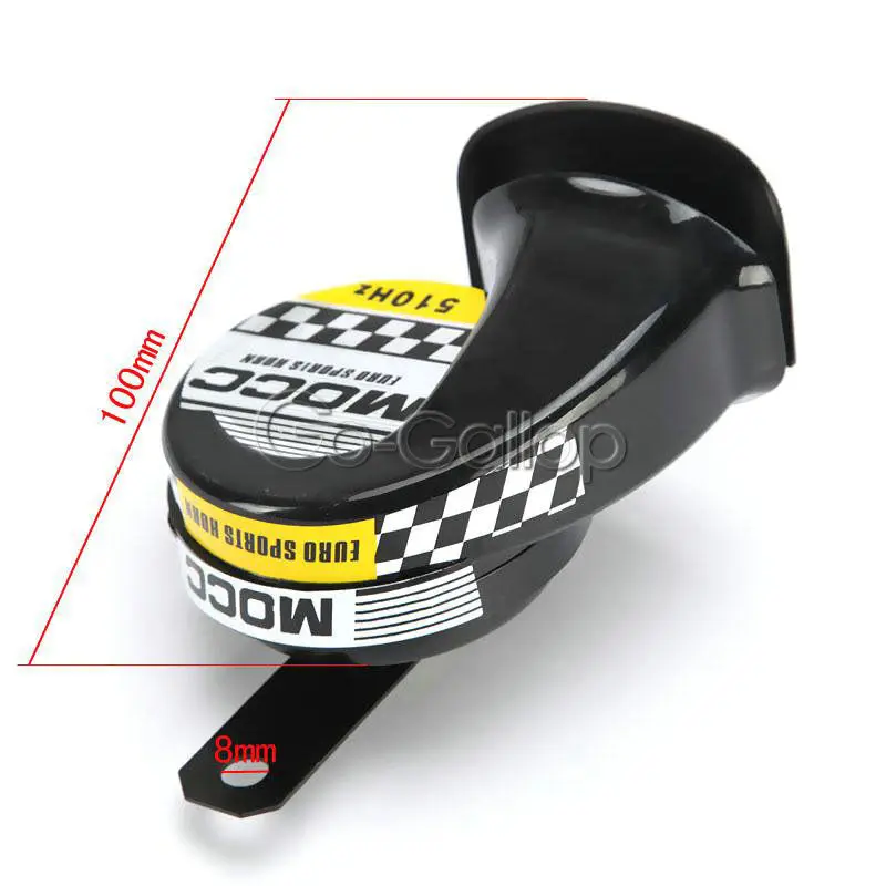 Motorcycle Black Sports Horn For Harley Dyna Sportster XL 1200 883 Street Glide