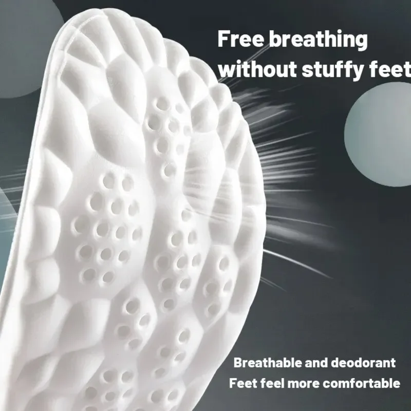 Footwear sports insoles - 4D elastic shock absorption anti-bacterial...