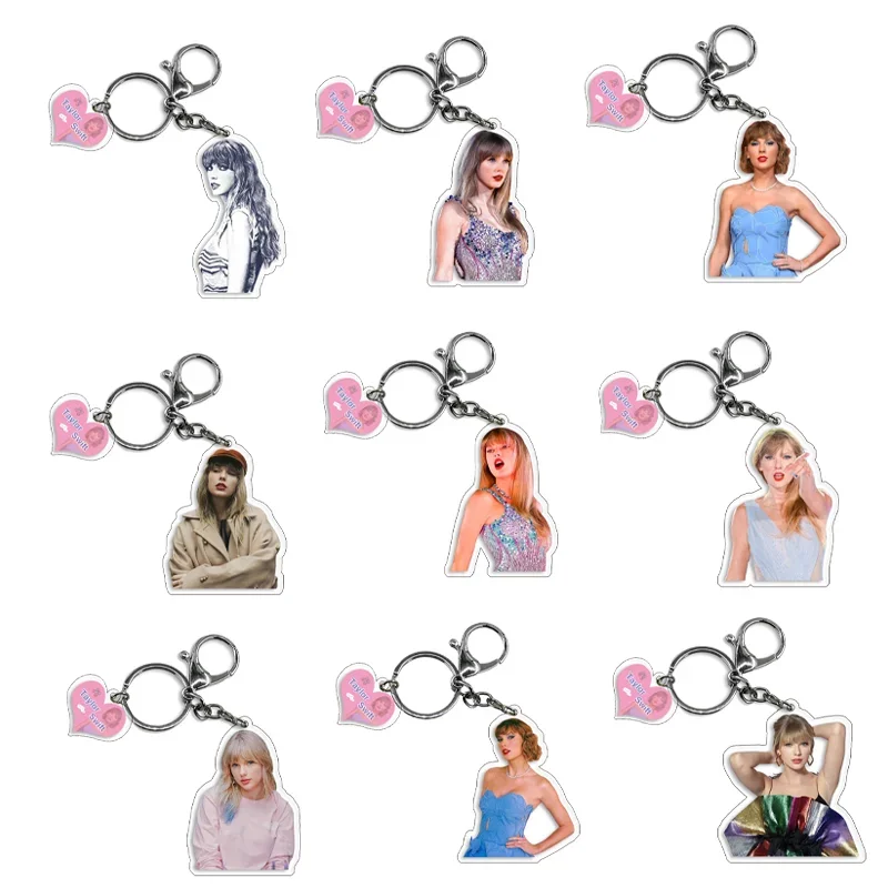 thumbnail image 1 of 2024 Taylors The Swifts Llaveros acrílicos Cantante Música Estrellas TS Llaveros Cadenas Charms Colgantes Mochilas Accesorios Colgantes Regalos, 1 of 5