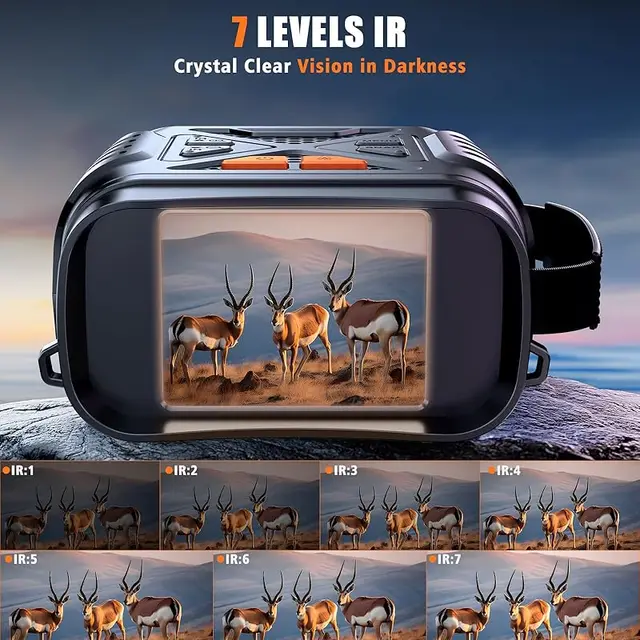 1080P Night Vision Binoculars – 10X Digital Zoom with Large Screen 2
