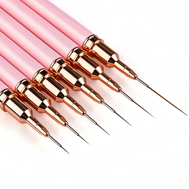 5pcs Professional Nail Art Liners Striping Brushes Ultra-thin Line Detail Drawing Painting Brushes Pen Nail Tools 4/8/12/20/25mm 3