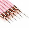 5pcs Professional Nail Art Liners Striping Brushes Ultra-thin Line Detail Drawing Painting Brushes Pen Nail Tools 4/8/12/20/25mm 3