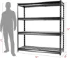 The Atlas 72" W Heavy Duty Garage Shelving Load 8000 Lbs, 4 Tier Metal Storage Shelves, Adjustable Industrial Steel Rack 2