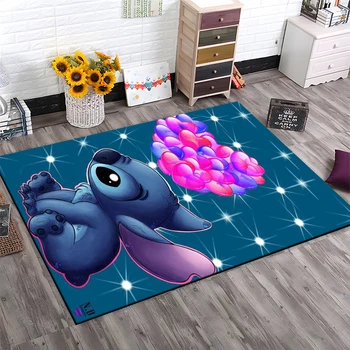 Disney Lilo and Stitch Pattern Large Area Rug 3D Carpet Home for Living Room Kids Bedroom Sofa Doormat Decor Children Floor Mats 2