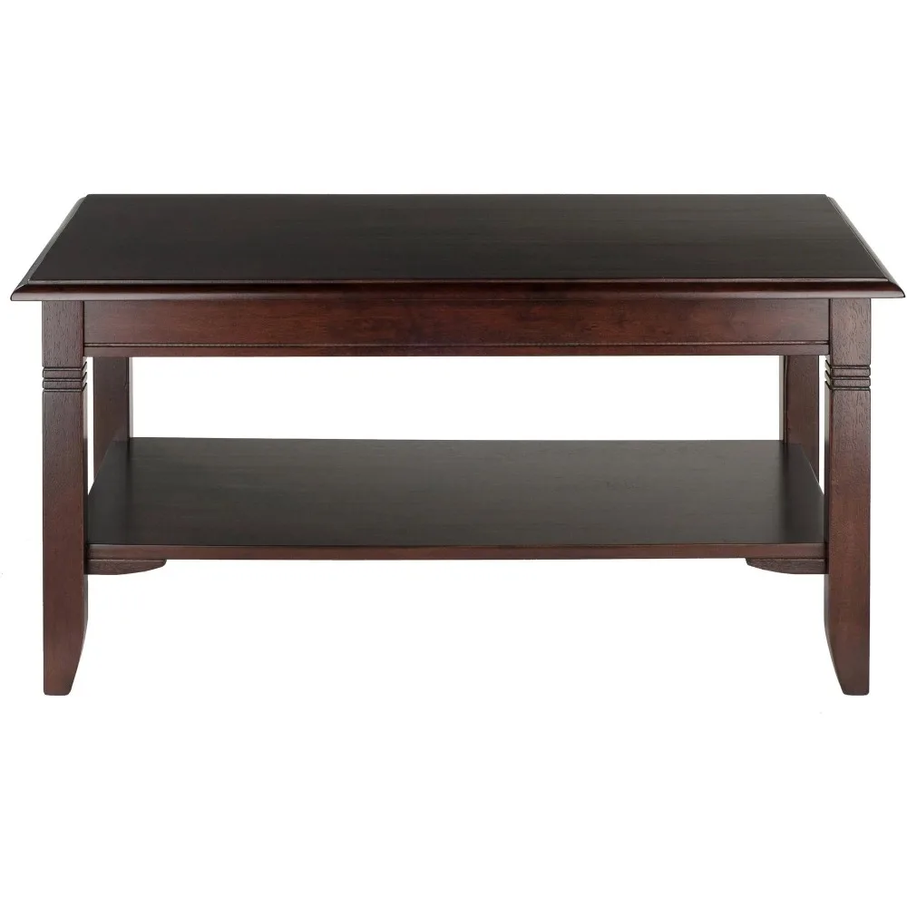 Wood Nolan Coffee Table, Cappuccino Finish 3