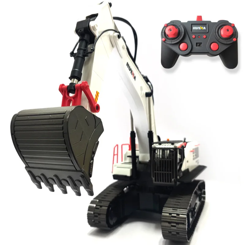 Huina 1594 1/14 2.4GHz RC simulation alloy excavator replica lighting and sound effects remote control car adult boy toy gift 6