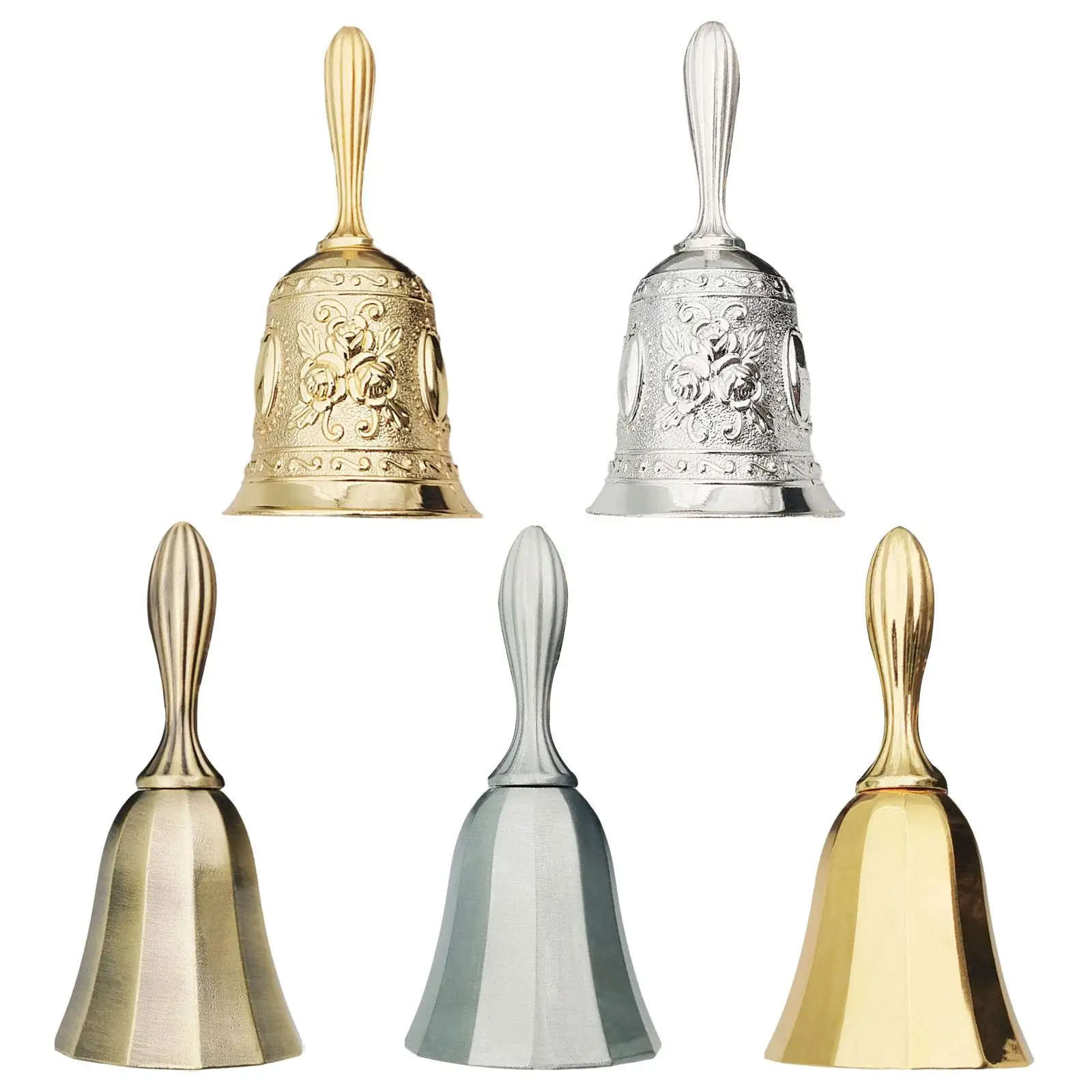 Hand Bell Hand Held Bell Retro Loud Vintage Antique Handbell for Shop Restaurant Hotel Service