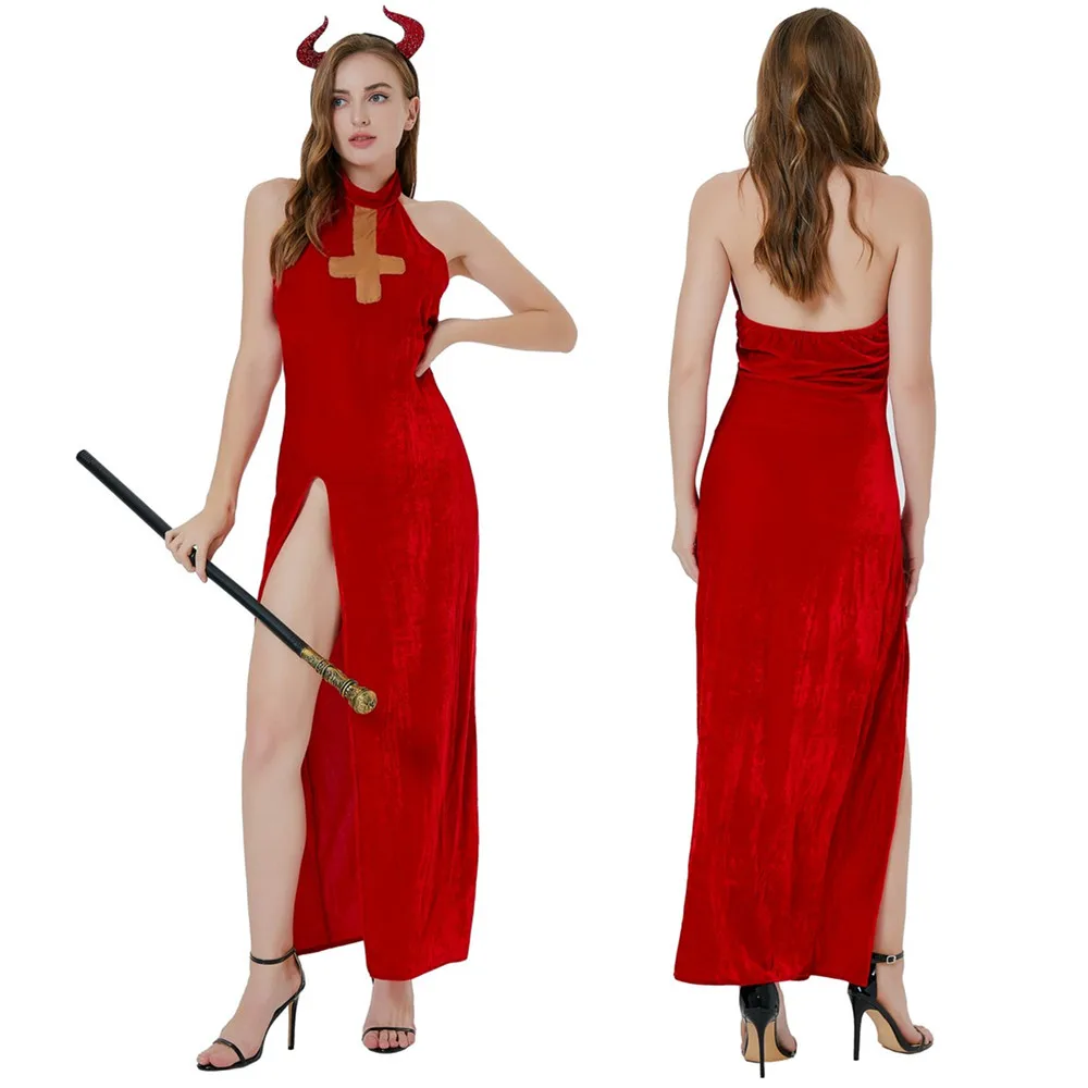 

Sexy Devil Vampire Cosplay Women Fancy Dress Adult Halloween Costume