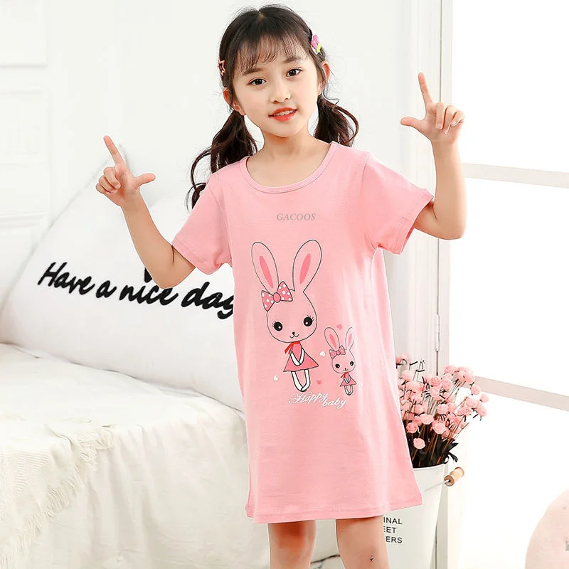 white christmas dresses TreJaz Unicorn Princess Pajama Dresses for Girls Sleepwear