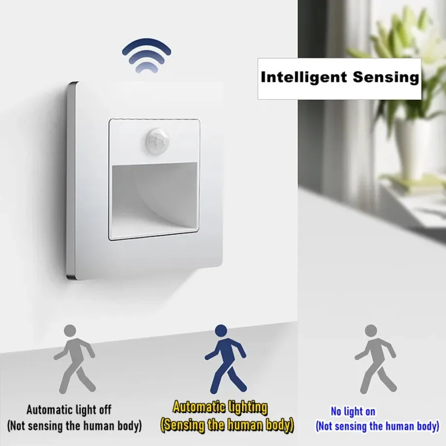 2 stuks JinsenTGG Wandlamp Houten, Indoor Nachtlampje met