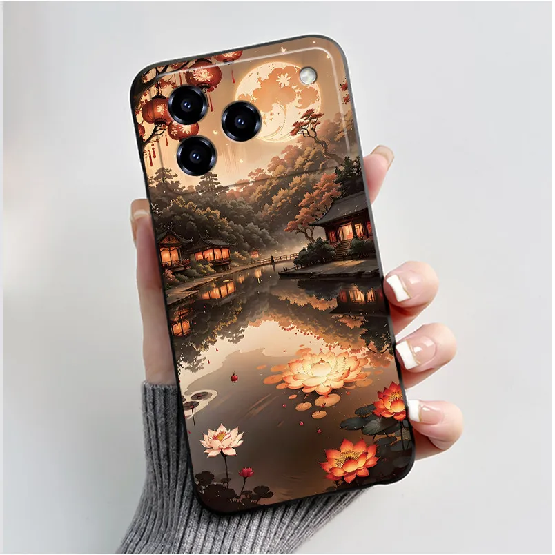 Cute Love Rabbit Cartoon Black Soft Silicone Protective Phone Case