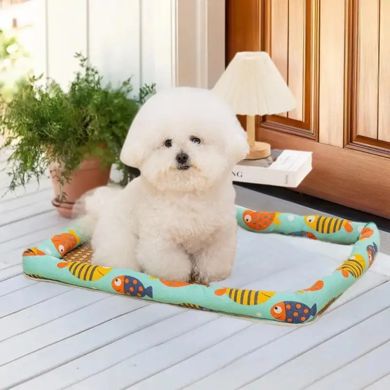 Free Pillow Pet Bed Cat Cool Summer Bed Waterproof Dog Sleeping Bed Ice Pet Mat Washable Bed For Dog_voghion.com