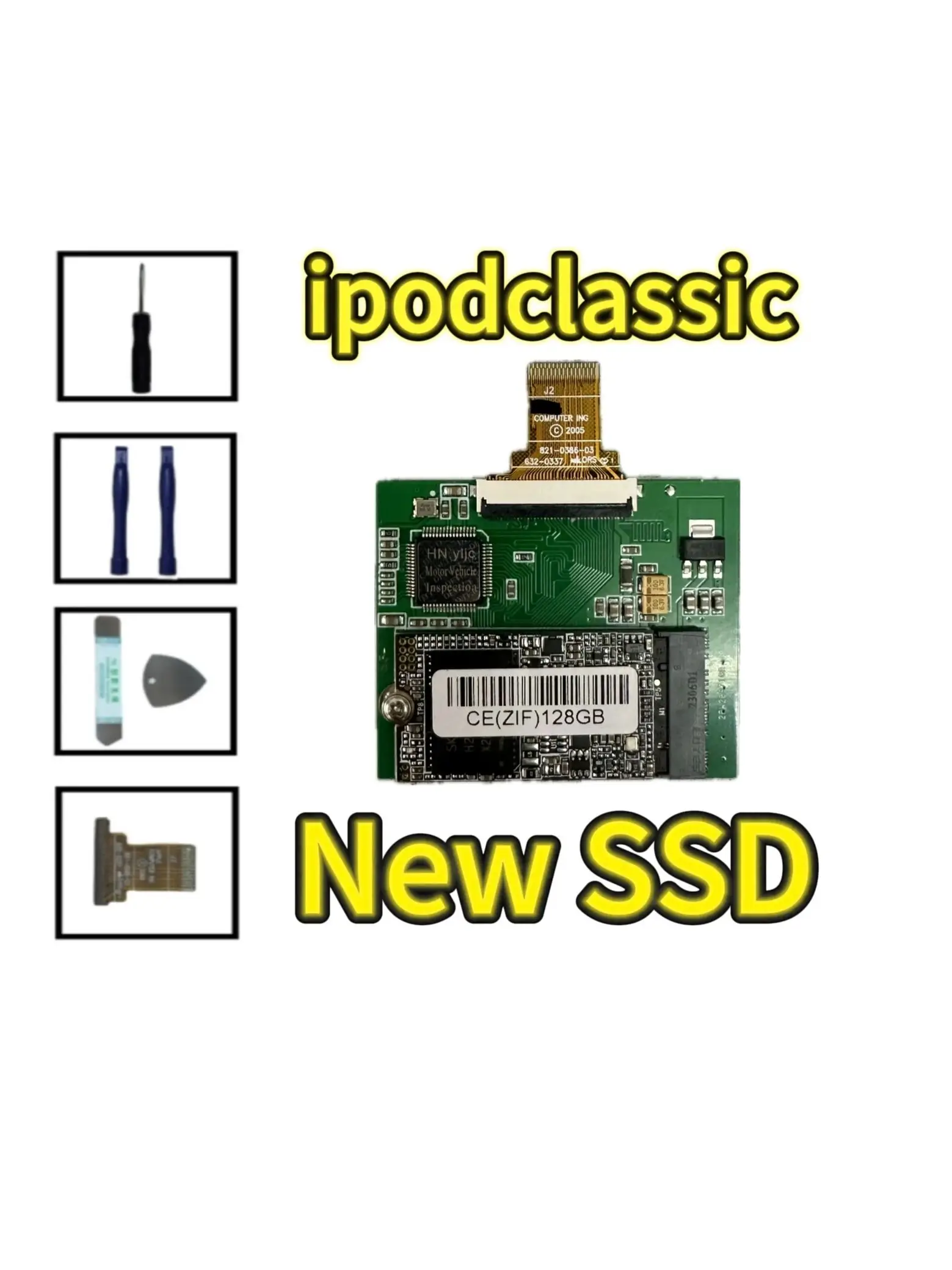 NEW 128GB 256GB 512GB ZIF CE SSD Upgrade MK8022GAA MK1231GAL MK1634GAL For Ipod 6th 7th Gen Classic Hard Drive I.167113761