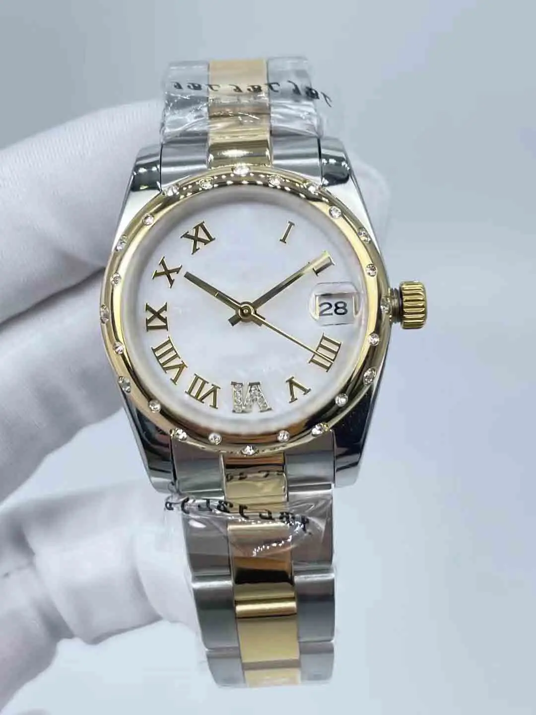 Ladies' Watch - 31mm Roman Dial, Mechanical Movement, Silver Accents