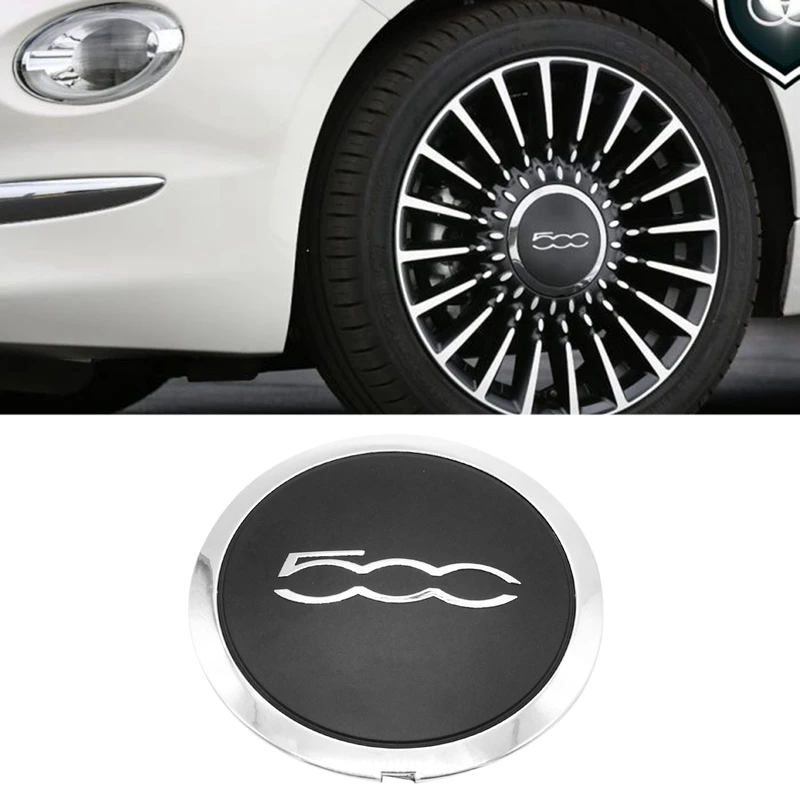 4pcs 133mm Hubcap For Fiat 500 Wheels Centre Hub Caps Set 68078419ac