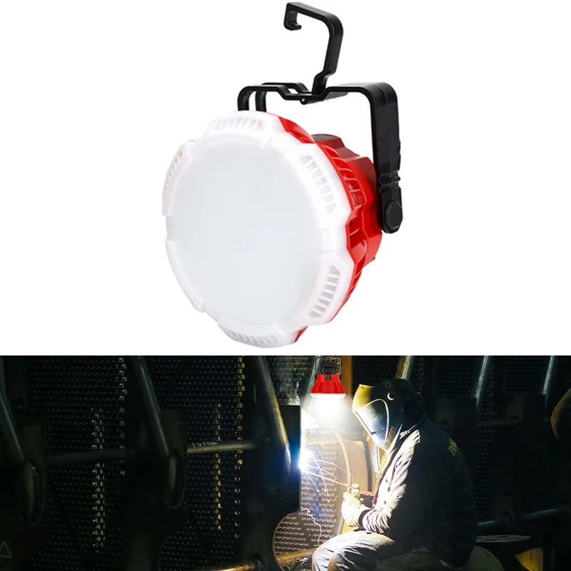 24W 2400LM Portable LED Work Light with Hook For Makita/Bosch/Dewalt/Milwaukee/B
