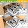 2 Pack Pull Out Cabinet Organizer 21" Deep Expandable Slide Out Drawer Organizers,No Drill Pull Out Drawers Adhesive 5