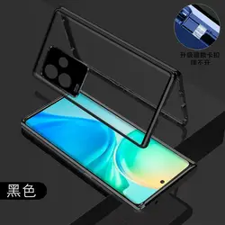 Sleek 360° Protective HD Double - Sided Glass Phone Case with Snap - on Design - Realme GT6 (China) (Black )