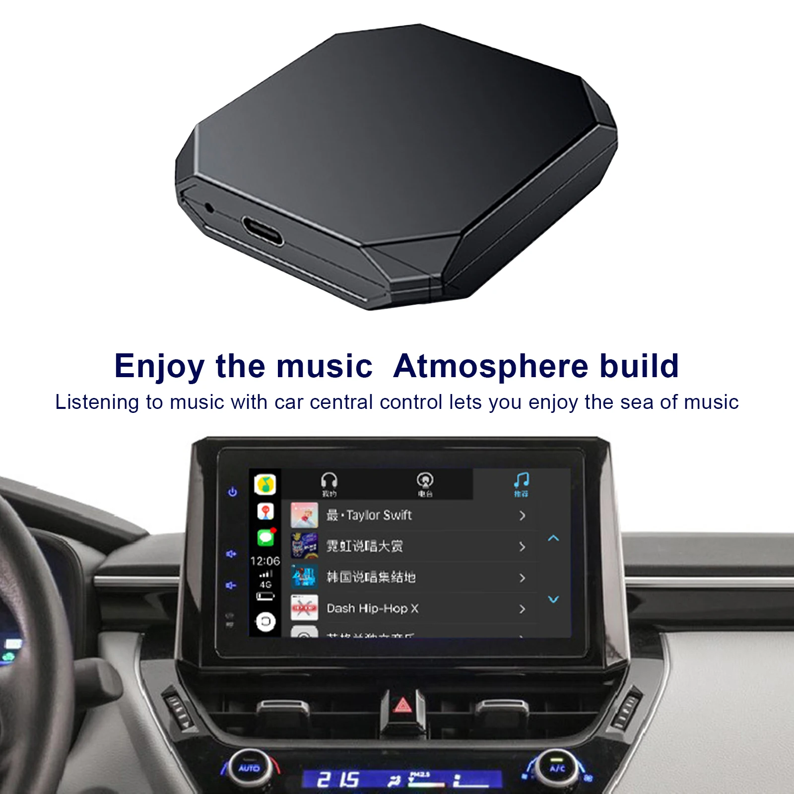 Wireless CarPlay Adapter Wireless Activator Compatible with Audi Porsche Volvo Benz Volkswagen KIA Hyundai Car Multimedia Player