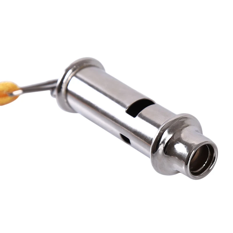 Stainless Steel Whistle Outdoor Emergency Life-saving Whistles Traffic Command Training Sports High-frequency Whistle Referee 6