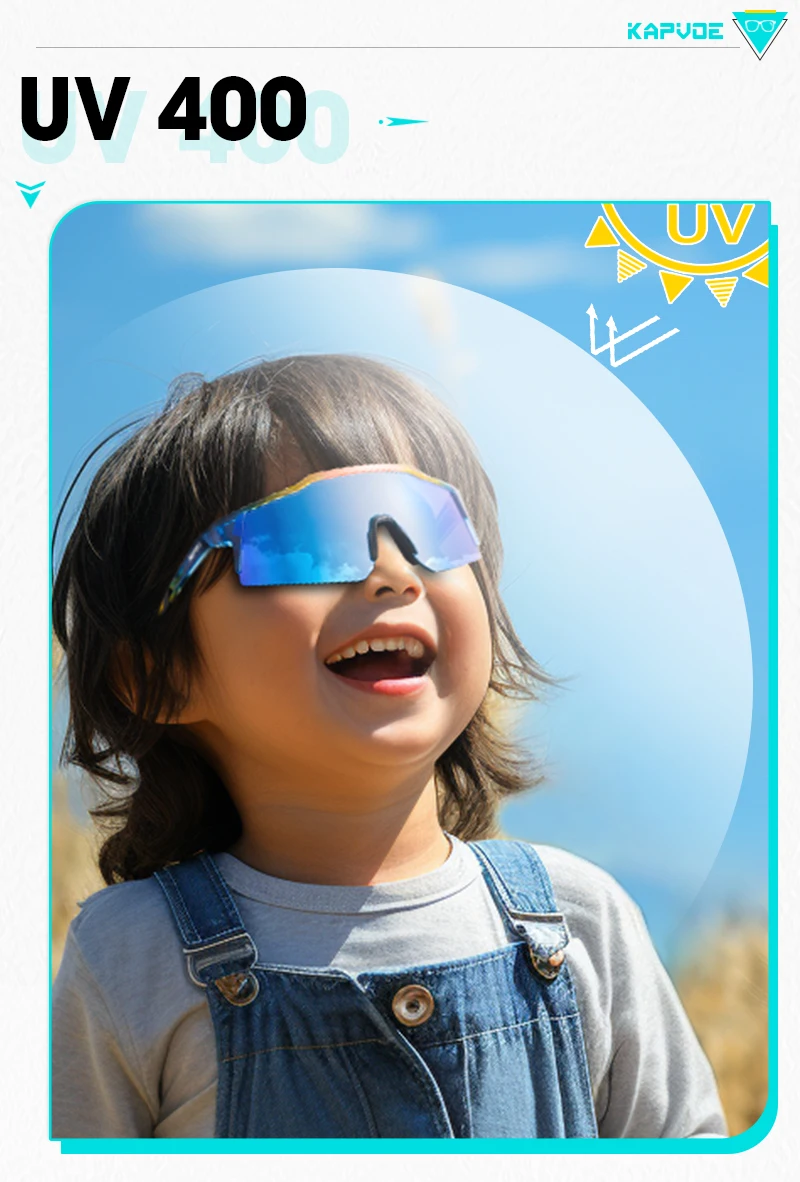 Kapvoe Kids Cycling Sunglasses Child Camping Bicycle Glasses UV400