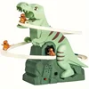 Dinosaur Climbing Slide Toy, Paired With 3 Dinosaur Cars, Dinosaur Themed Game Experience For Little Explorer As Halloween Gift 2