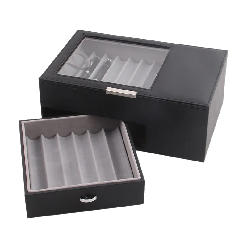 2層ペンケース,レザーレットボックス,収納ポケット,万年筆コレクター用