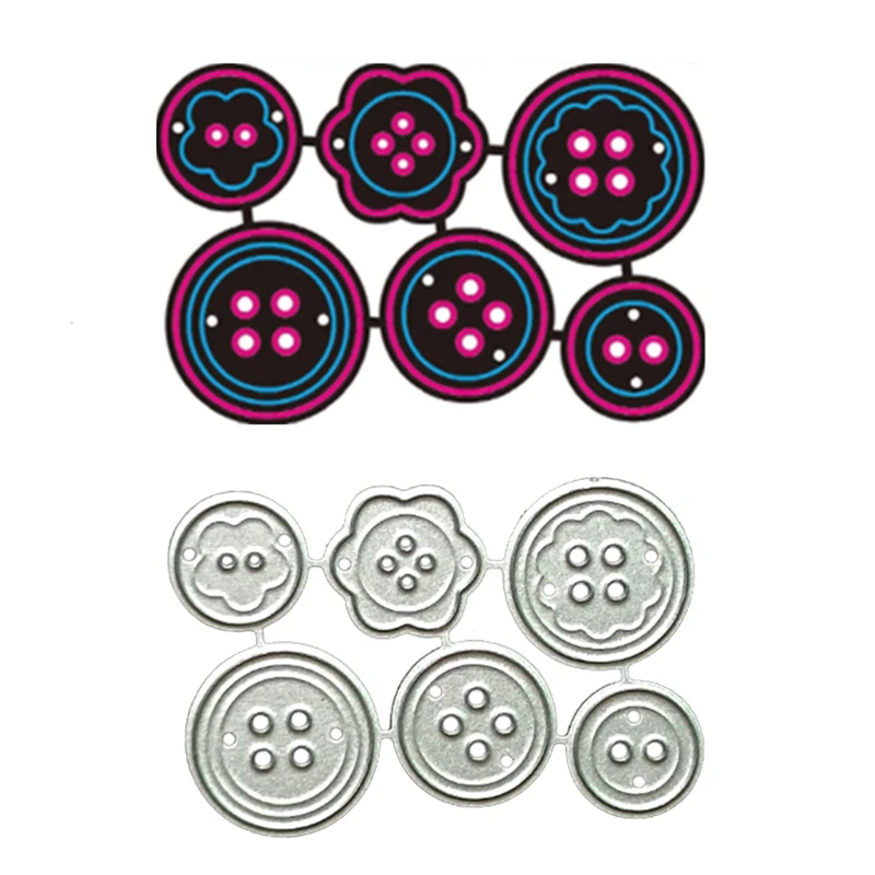 Metal Cutting Dies Craft Stencil Embossing Cutting Die Cutting Dies Button Cutting Dies Metal Stencil Template Mold Carbon Steel Mould Embossing Craft Decoration for Home School Supplies