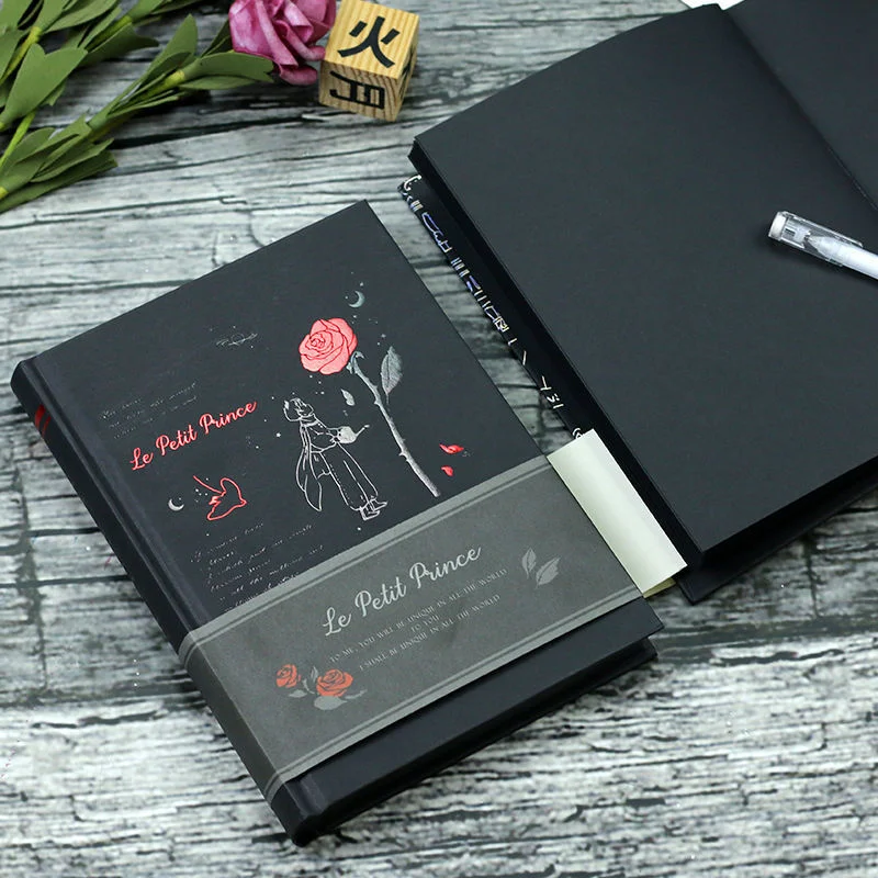 Classic Black Notepad Blank Black Cardboard Inner Page Diary Book Creative  Cute Notebook Diy Hand-painted Black Graffiti Book - Notebook - AliExpress