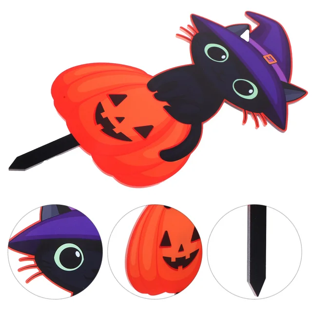 Dekoratív Kert Betétek Halloween Udvari Dekorációk Gyep Táblák Szüreti Dísz Mini