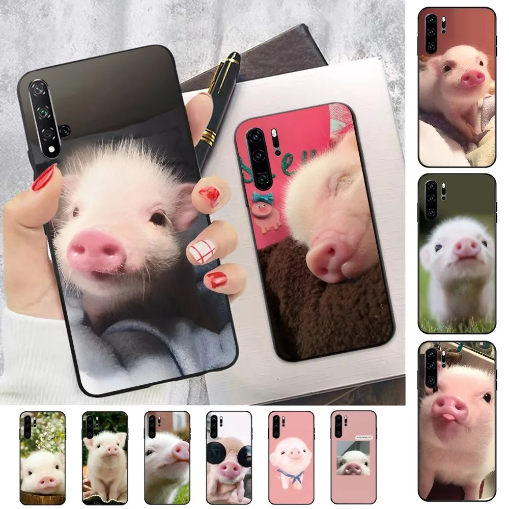 

Cute Mini Pet Pig Phone Case For Huawei P 8 9 10 20 30 40 50 Pro Lite Psmart Honor 10 lite 70 Mate 20lite