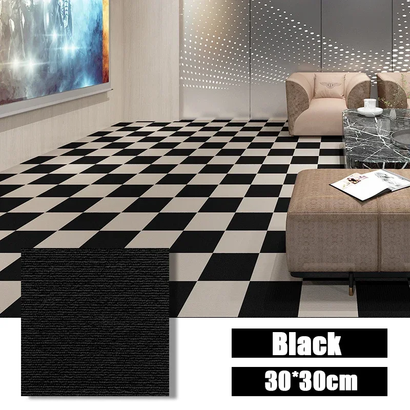 Self-adhesive Carpet Square 50PCS 30x30cm Peel Stick Removable Sticker Floor Mats For DIY Home Furnishing Tiles Hallway Indoor floor mat