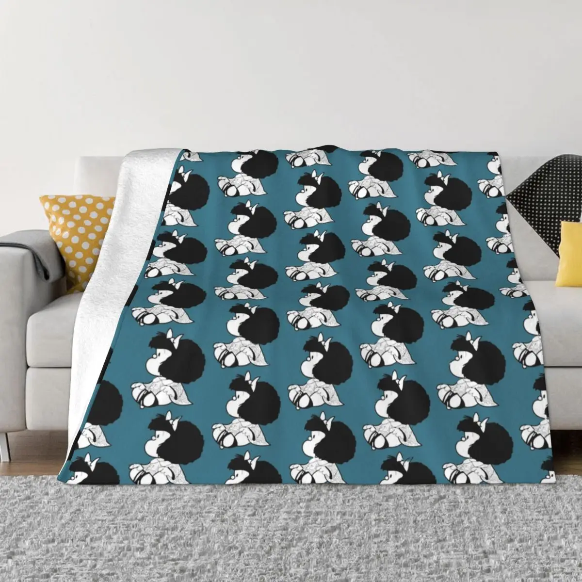 

Little Mafalda Blanket Flannel Textile Decor Anime Manga Plaid Breathable Ultra-Soft Throw Blanket for Bedding Car Bedspread