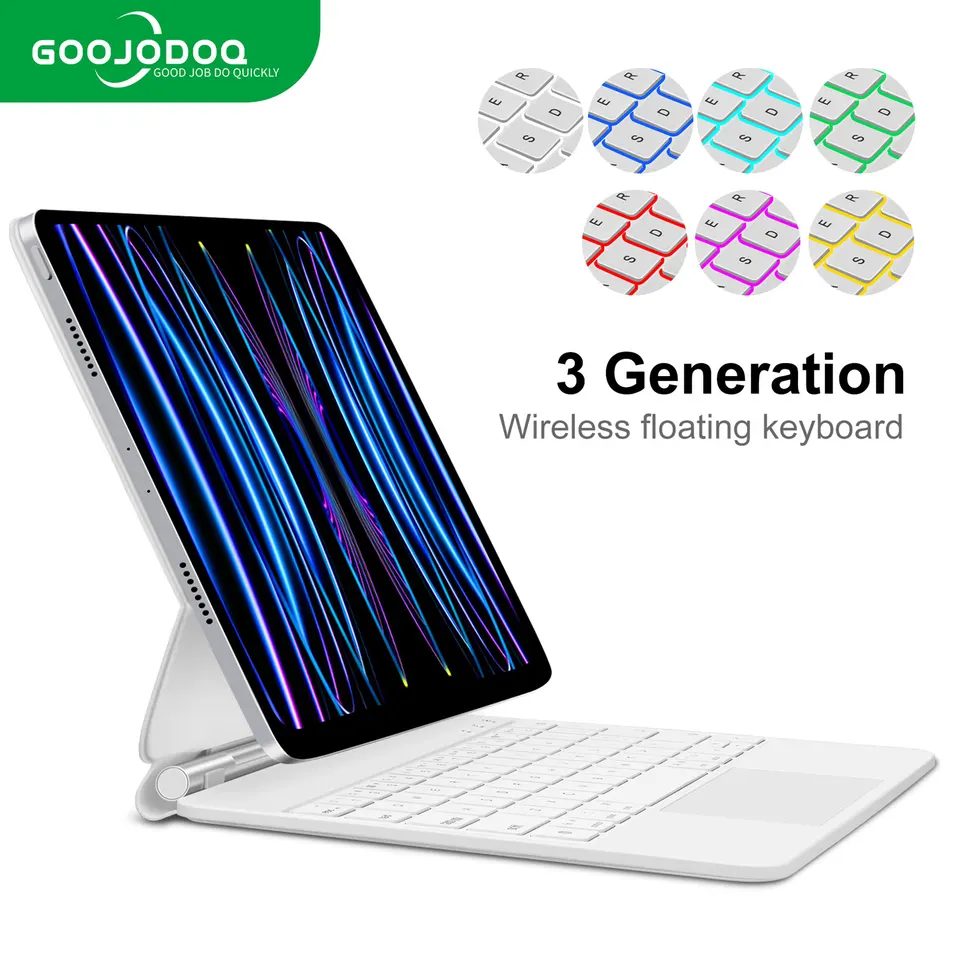 GOOJODOQ Magic Keyboard for iPad Pro 11 2024 Air 4 Air 5 Air 6 for